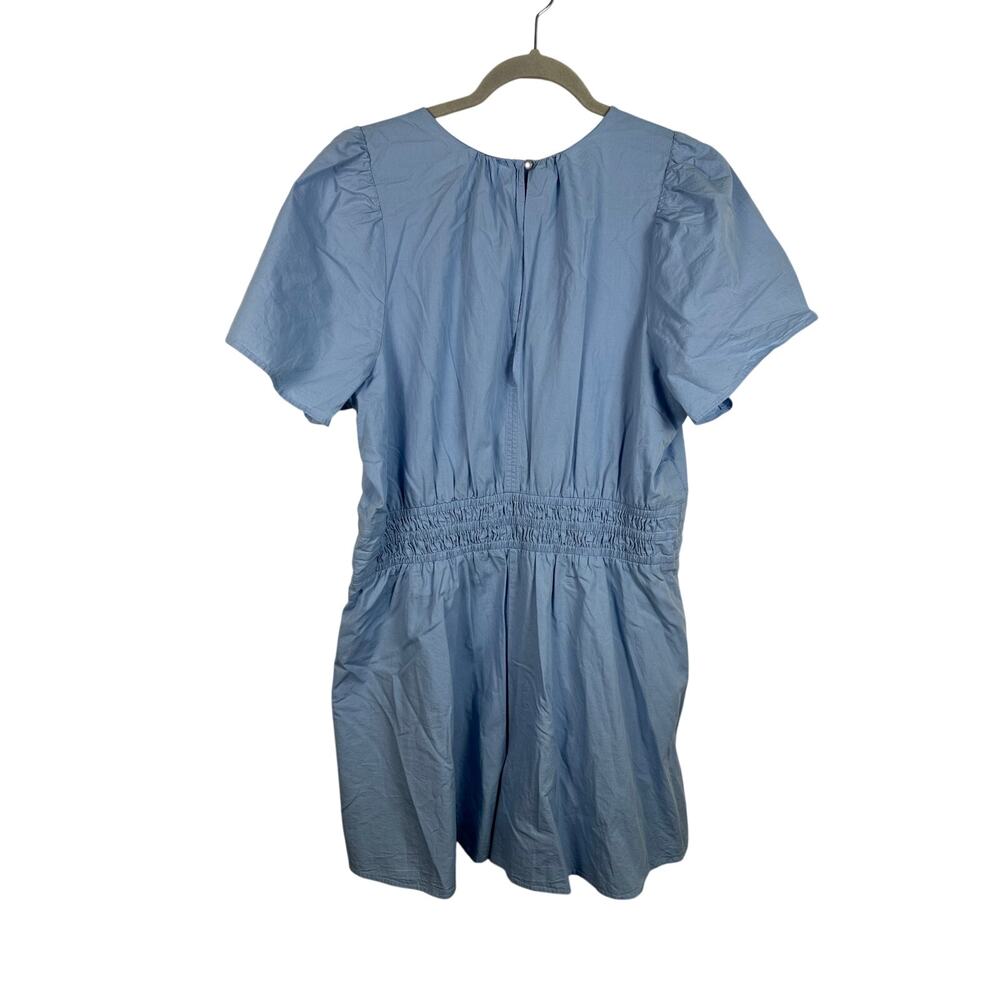 NWT Anthropologie The Somerset Poplin Romper Blue Size XL - Picture 3 of 11